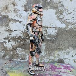 Storm Trooper Star Wars 18 Inch Figure Graffiti Custom Painted Art Toy Hoakser