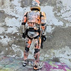 Storm Trooper Star Wars 18 Inch Figure Graffiti Custom Painted Art Toy Hoakser
