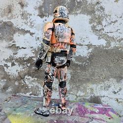 Storm Trooper Star Wars 18 Inch Figure Graffiti Custom Painted Art Toy Hoakser
