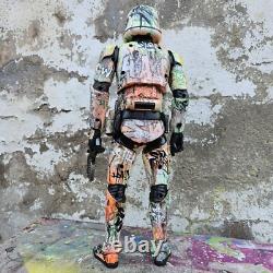 Storm Trooper Star Wars 18 Inch Figure Graffiti Custom Painted Art Toy Hoakser
