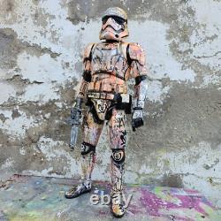 Storm Trooper Star Wars 18 Inch Figure Graffiti Custom Painted Art Toy Hoakser