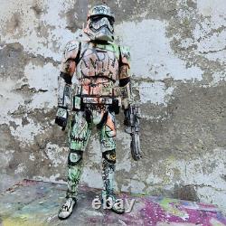 Storm Trooper Star Wars 18 Inch Figure Graffiti Custom Painted Art Toy Hoakser