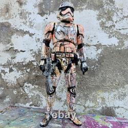 Storm Trooper Star Wars 18 Inch Figure Graffiti Custom Painted Art Toy Hoakser