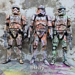 Storm Trooper Star Wars 18 Inch Figure Graffiti Custom Painted Art Toy Hoakser
