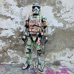 Storm Trooper Star Wars 18 Inch Figure Graffiti Custom Painted Art Toy Hoakser