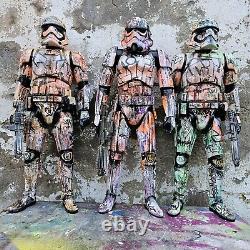 Storm Trooper Star Wars 18 Inch Figure Graffiti Custom Painted Art Toy Hoakser