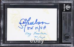 Stuart Freeborn & Kay Freeborn Star Wars Signed Custom Trading Card BAS Slabbed
