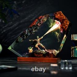 The Mandalorian Diorama Night Light, Custom Star Epoxy Lamp, Resin Night Light