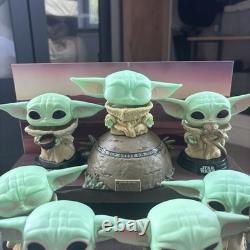 The Mandalorian Funko Pop bundle 7 Grogu + 2 Mandalorian + Custom Stand