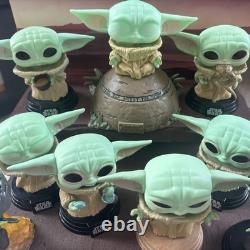 The Mandalorian Funko Pop bundle 7 Grogu + 2 Mandalorian + Custom Stand