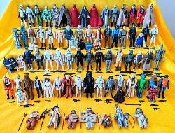 Vintage Kenner Star Wars Lot 95 Figures + Custom Case Snaggletooth Yackface