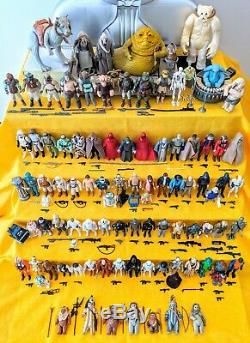 Vintage Kenner Star Wars Lot 95 Figures + Custom Case Snaggletooth Yackface