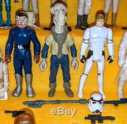 Vintage Kenner Star Wars Lot 95 Figures + Custom Case Snaggletooth Yackface