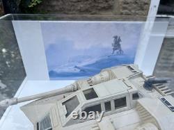Vintage Kenner Star Wars Snowspeeder in high quality custom made acrylic case