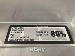 Vintage Star Wars 1980 At At CMDR Pale Face Custom Poch Mag Graded UKG 80% PBP