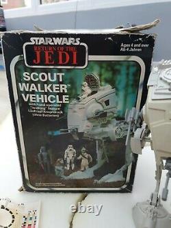 Vintage Star Wars AT-ST Scout Walker 1983 ROTJ Boxed with instructions