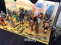 Vintage Star Wars Action Figures Lot, Weapons, Custom Creature CANTINA BACKDROP