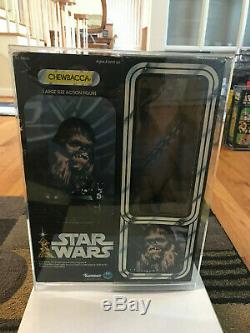 Vintage Star Wars Chewbacca 12 inch LSAF MIB with custom acrylic case