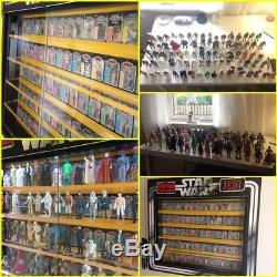 Vintage Star Wars Collection With Custom Made Cabinet