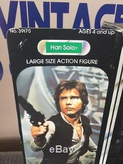 Vintage Star Wars La Guerre Des Etoiles 12 Han Solo MIB Custom Acrylic Case