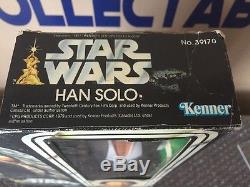Vintage Star Wars La Guerre Des Etoiles 12 Han Solo MIB Custom Acrylic Case