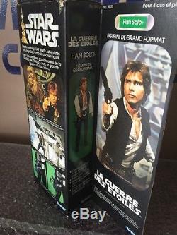 Vintage Star Wars La Guerre Des Etoiles 12 Han Solo MIB Custom Acrylic Case