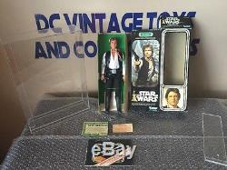 Vintage Star Wars La Guerre Des Etoiles 12 Han Solo MIB Custom Acrylic Case