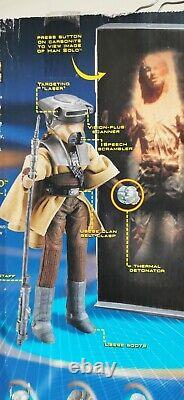 Vintage Star Wars Princess Leia as Boushh Figure 12 & Light up Carbonised Solo