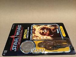 Vintage Style Custom Star Wars POTF Backing Card & Coin Chewbacca