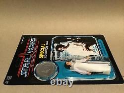 Vintage Style Custom Star Wars POTF Backing Card & Coin Princess Leia Organa